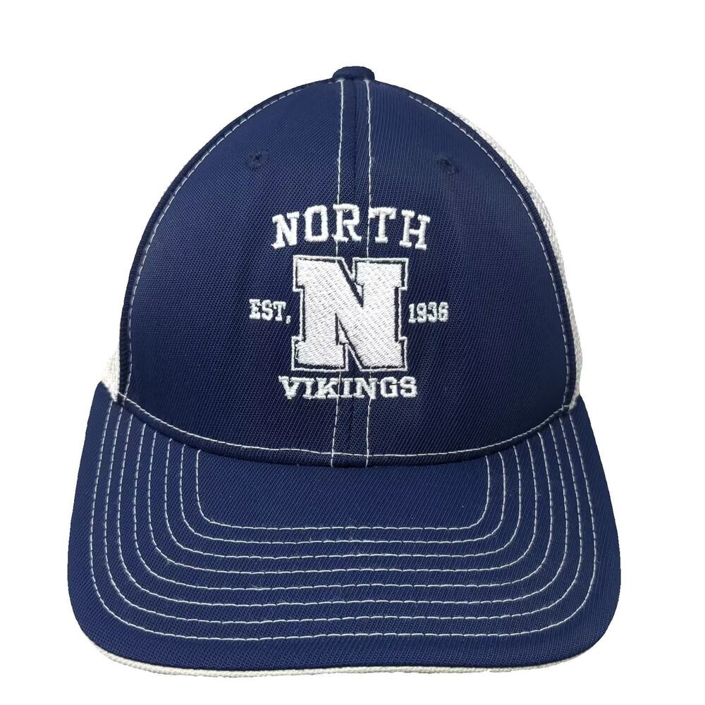 Pacific Headwear North Vikings Blue White Baseball Cap Size M Stretch Fit